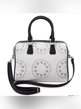 Disney Parks White and Black geometric Satchel Handbag